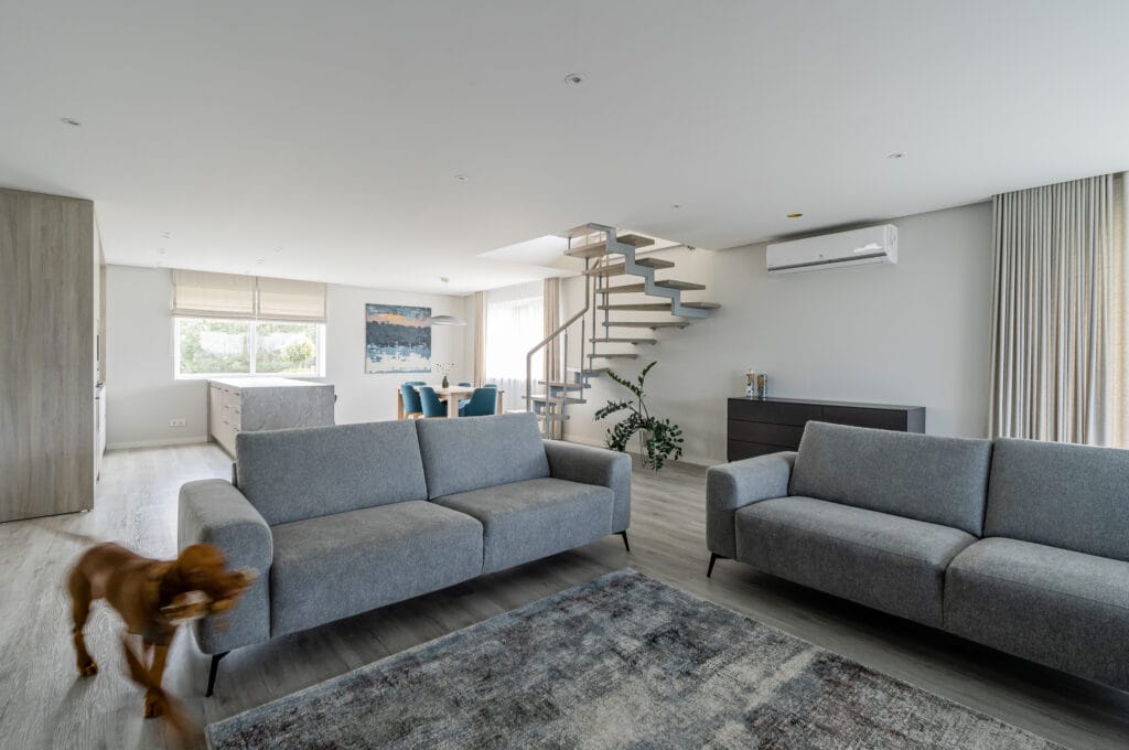 07_studija_baltas_namas_svetaine_pilki_baldai_spalva